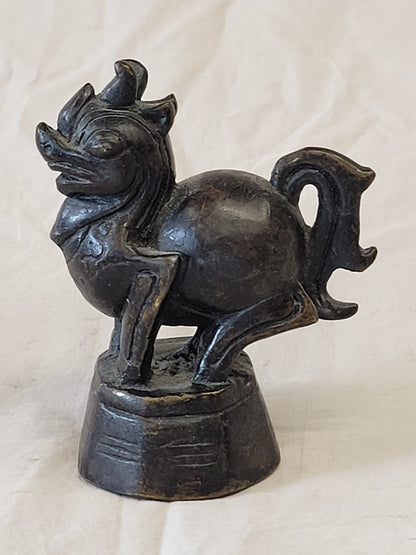 Set of 8 Antique Burmese Dragon Bronze Opium Weights