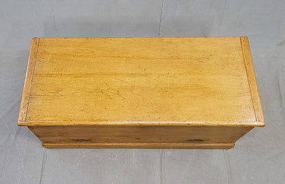 Antique English Pine Blanket Chest With Drawer