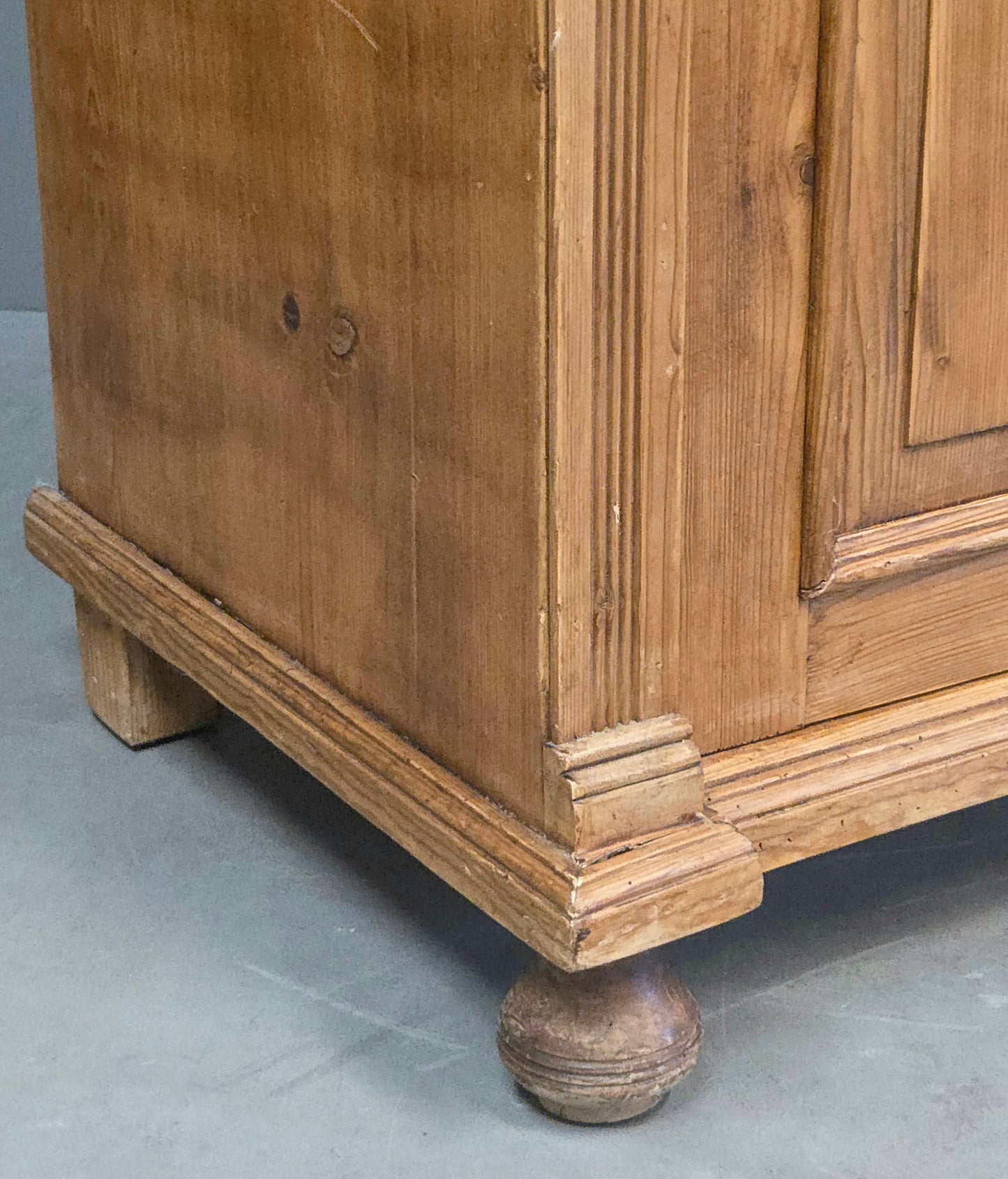 Antique Eastern European Pine Stepback China Cabinet Sideboard Hutch