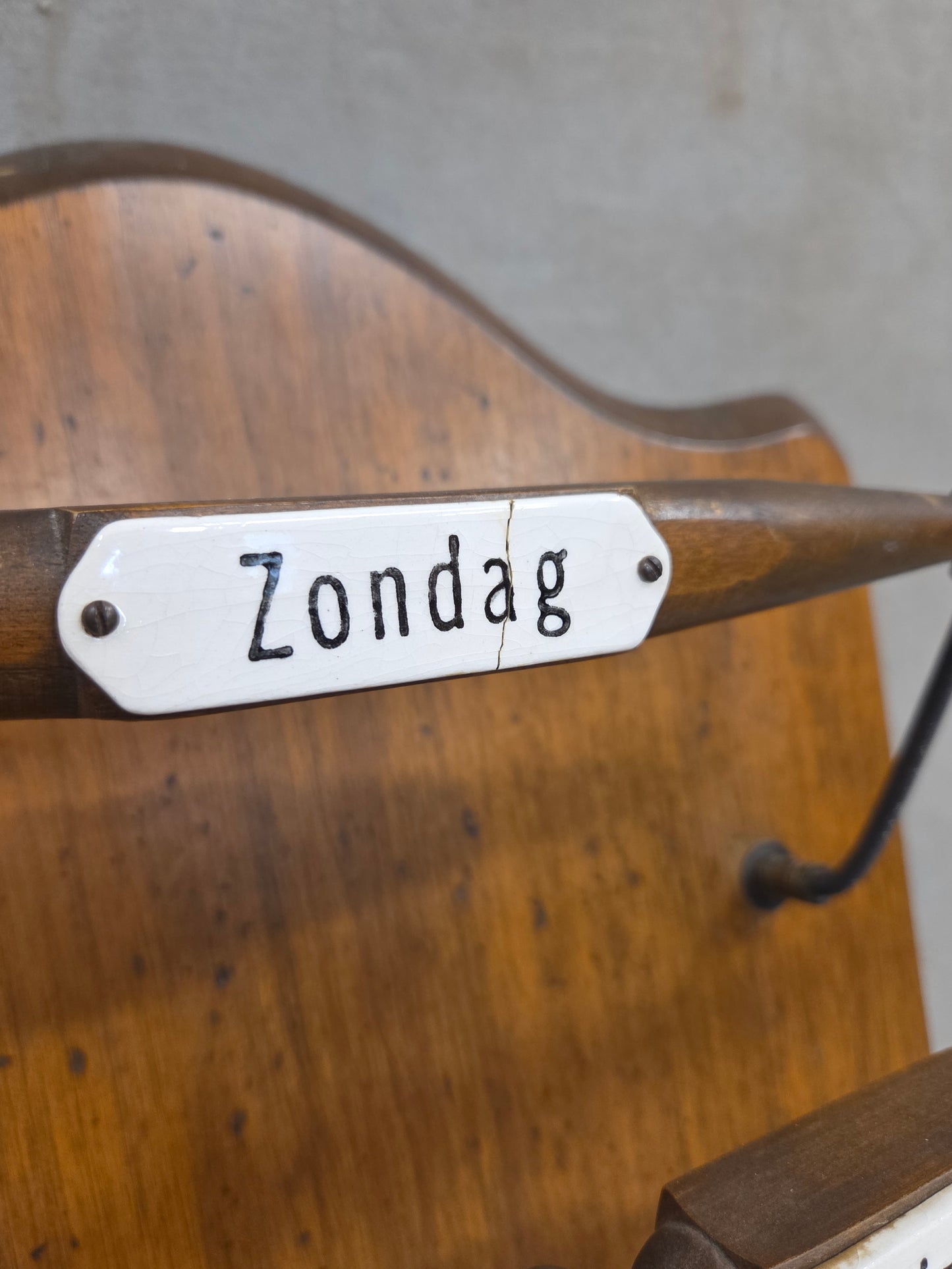 Antique Dutch Wall Mounted Organizational Rack for Newspapers/Magazines