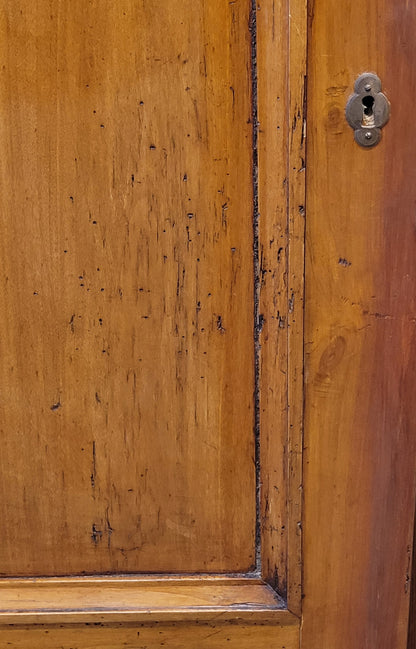 Antique French Rustic Pine and Cherry Wood Cupboard