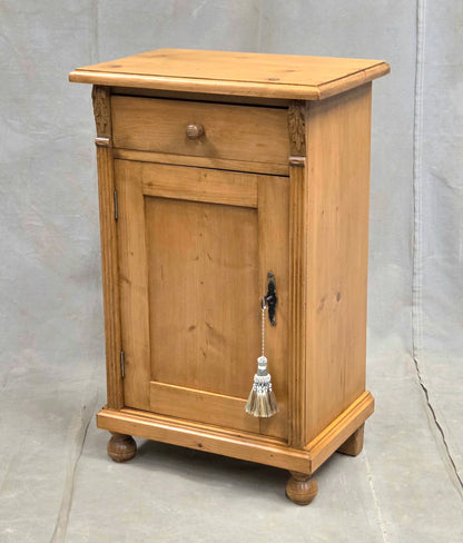 Vintage Eastern European Natural Pine Nighstands - a pair