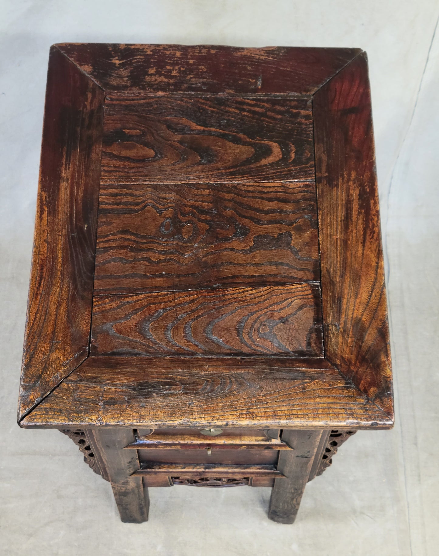 Antique Chinese Elm Side Tables / Altar Tables - a Near Pair