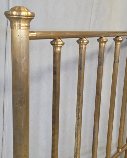 Antique Brass Twin Bed Headboards - A Pair