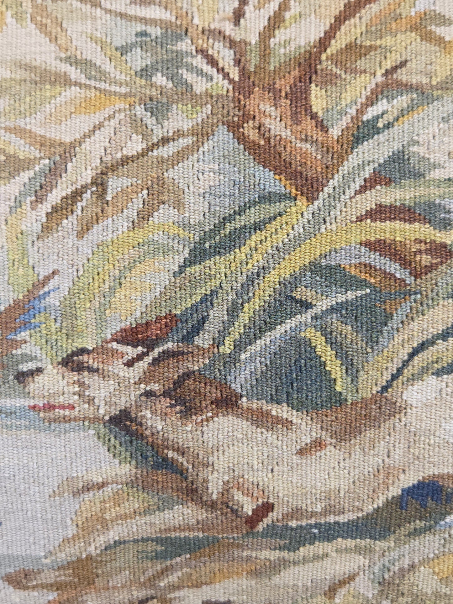 Pair of Antique French Hunt Scene Tapestry Panels Remade Into Down Pillows