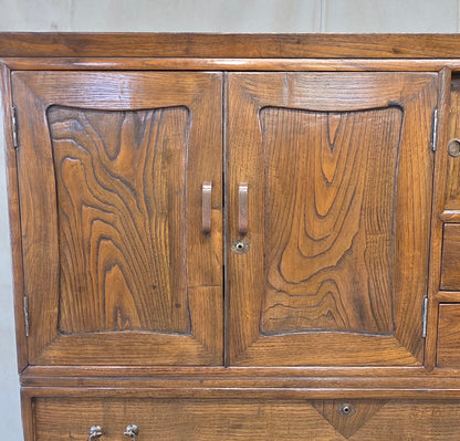 Antique 1920s Japanese Three Piece Elm and Kiri Wood Isho Tansu Chest
