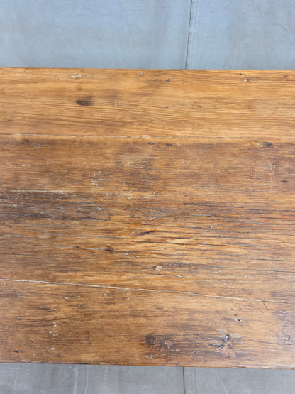 Vintage Rustic Southwestern Painted Pine Coffee Table