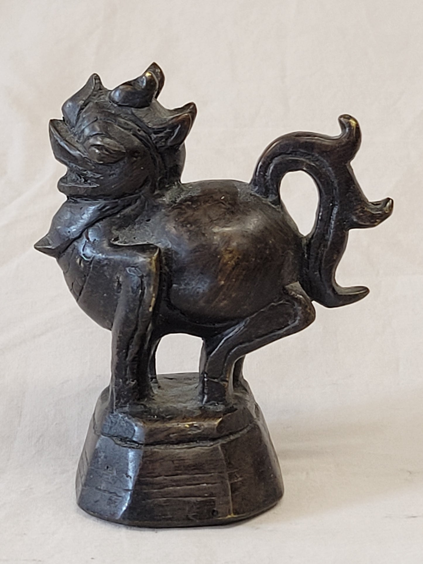 Set of 8 Antique Burmese Dragon Bronze Opium Weights