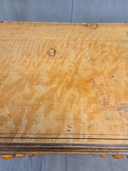 Antique Late 19th Century English Pine Faux Bois Maple Chest of Drawers