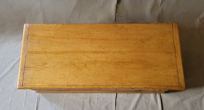 Antique English Pine Blanket Chest With Drawer