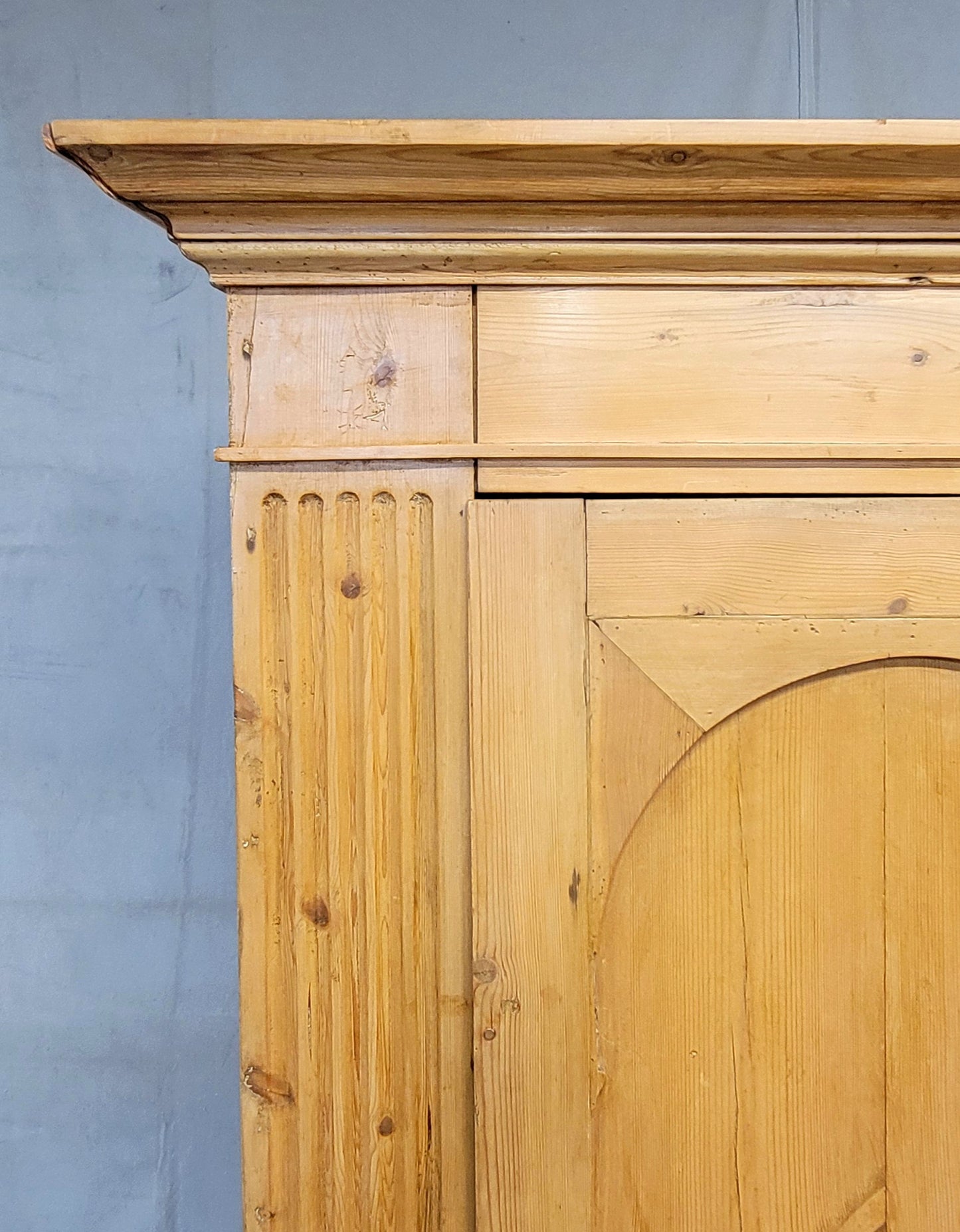 Antique 19th Century German Pine Single Door Armoire Wardrobe