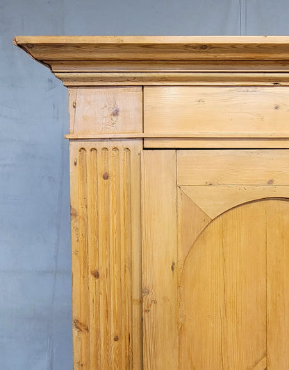 Antique 19th Century German Pine Single Door Armoire Wardrobe