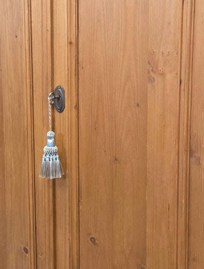 Vintage German Natural Pine Tall Cabinet Cupboard