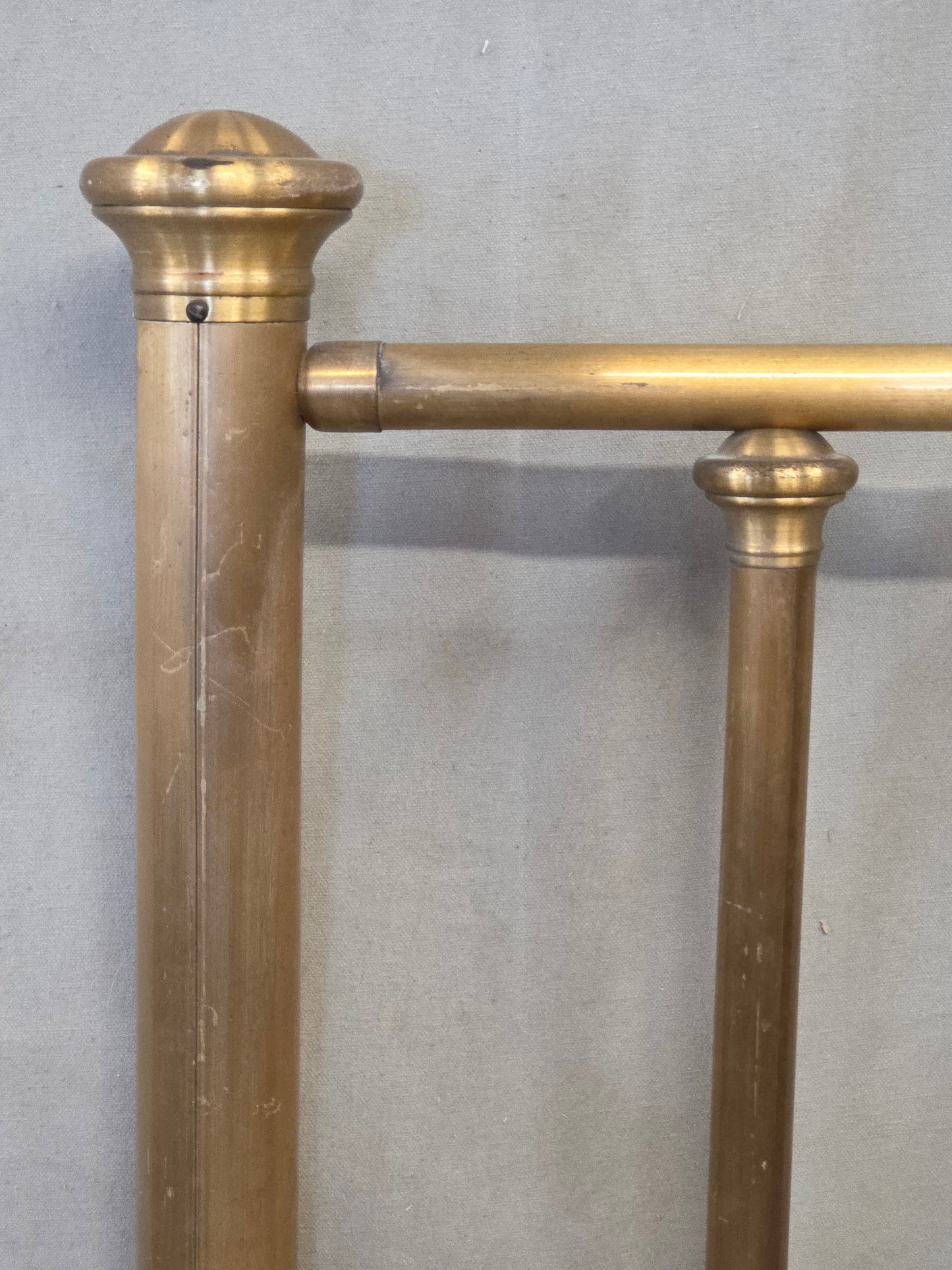 Antique Brass Twin Bed Headboards - A Pair