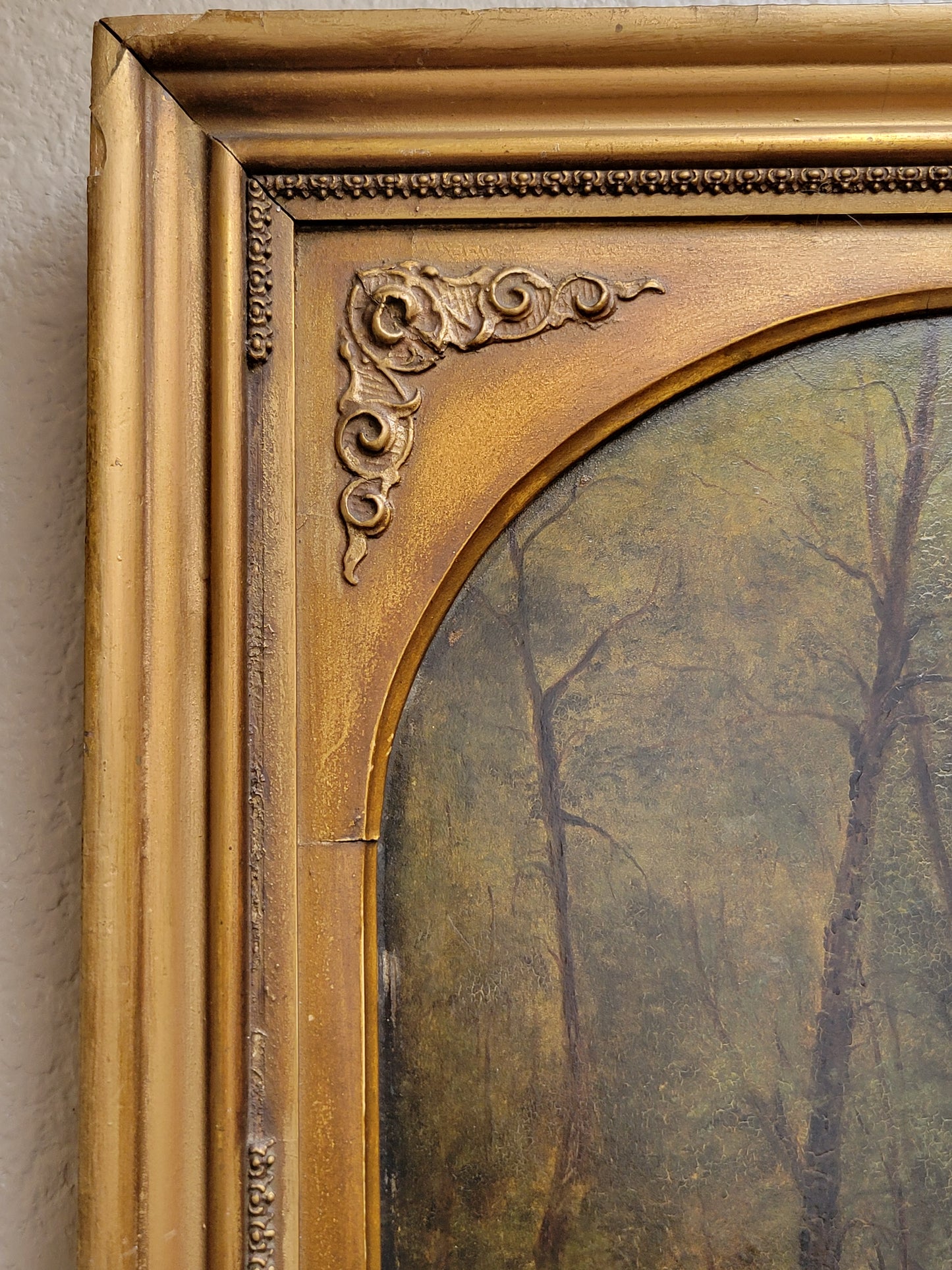 Antique 19th Century French Forest Landscape signed E.S. Buffett, 1862