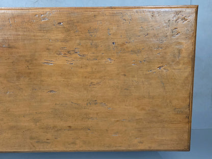 Vintage Old Teak Dining Table, C. 1940, Indonesia