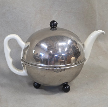 Vintage Art Deco Furstenberg Bavarian Tea Pot w/ Insulated Stainless Steel Cozy