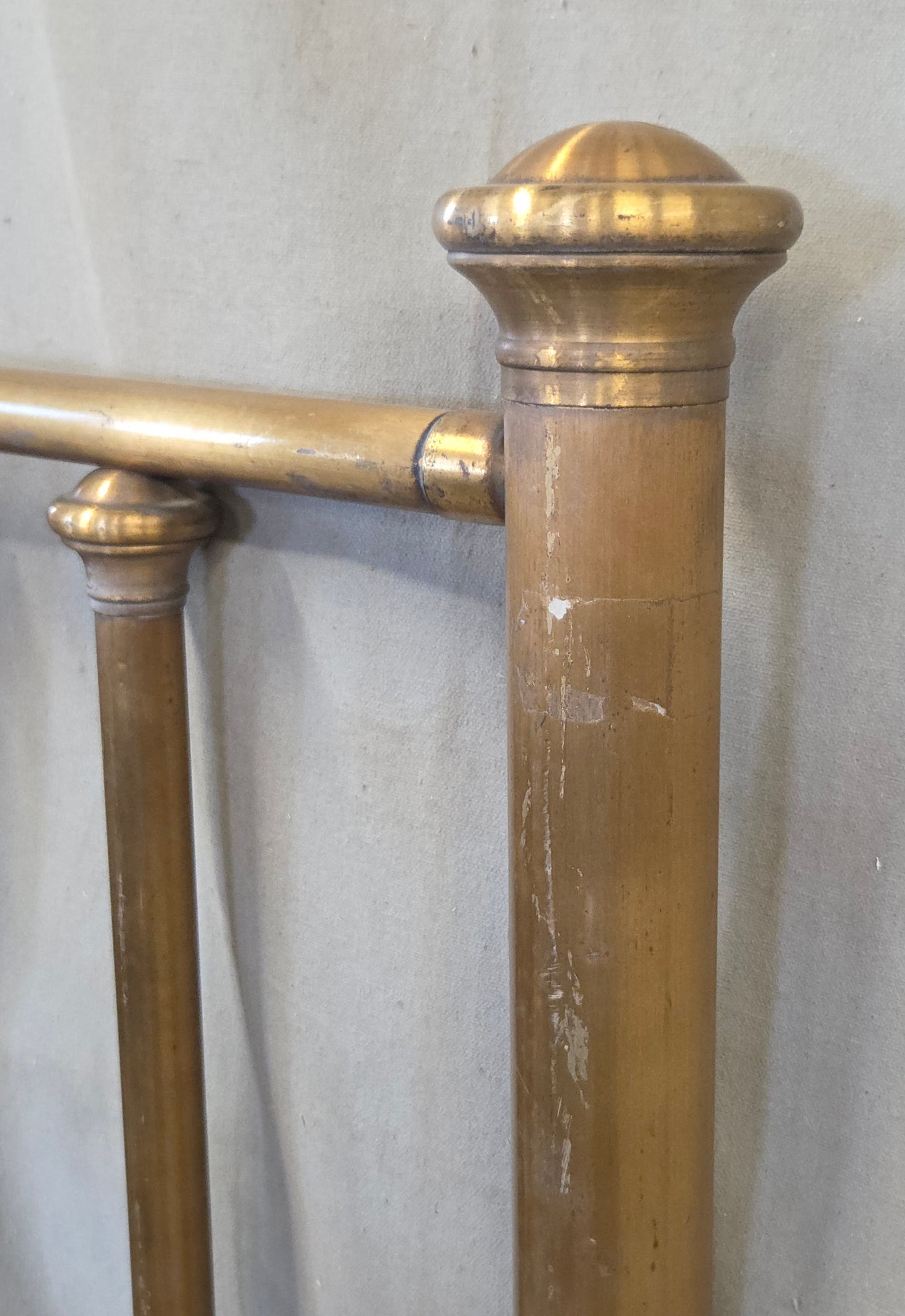 Antique Brass Twin Bed Headboards - A Pair
