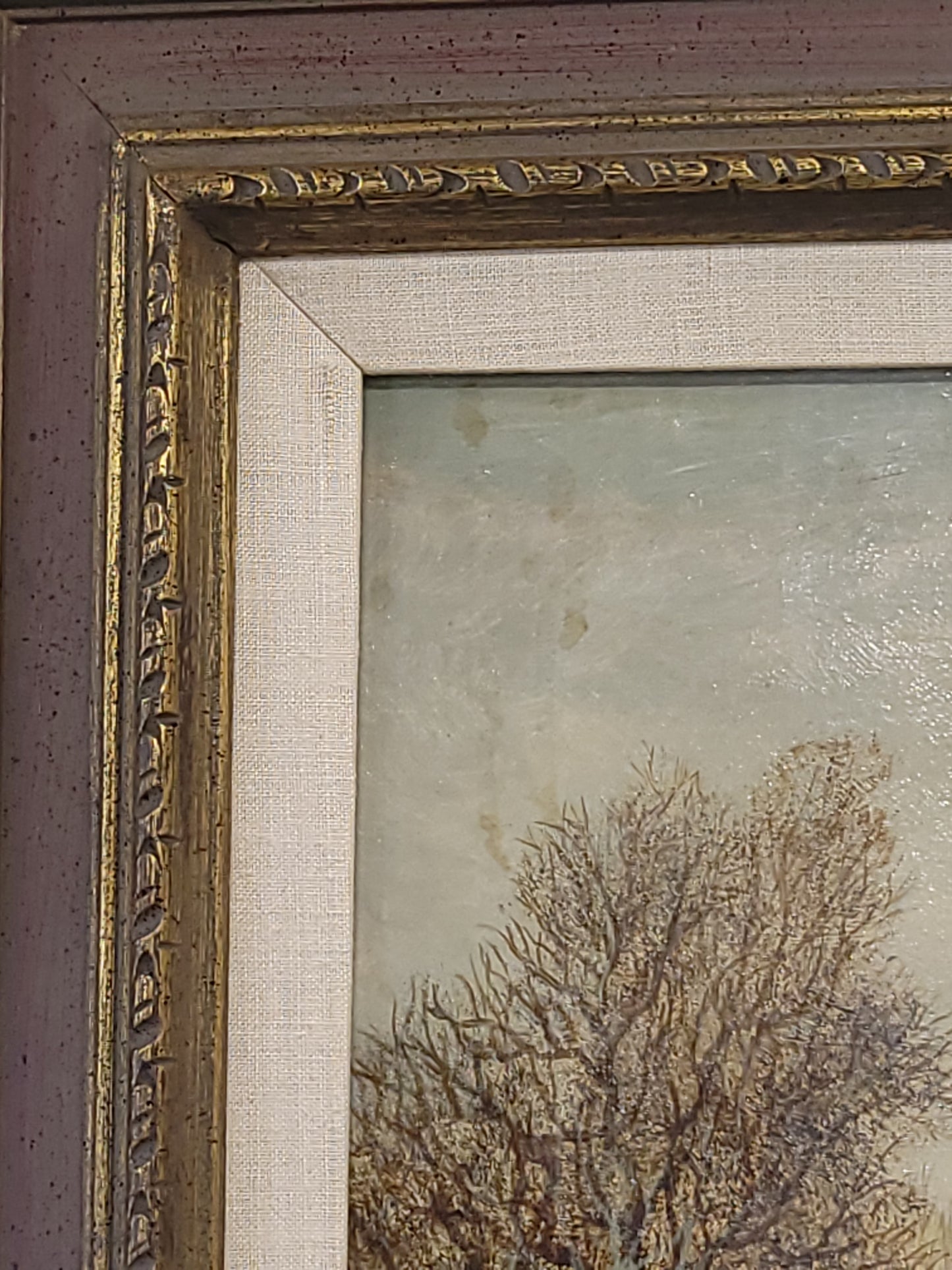 Old Mill Near Hergarmney by M. Thompson 1837, signed, oil on canvas painting