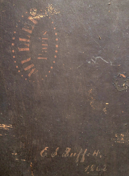 Antique 19th Century French Forest Landscape signed E.S. Buffett, 1862