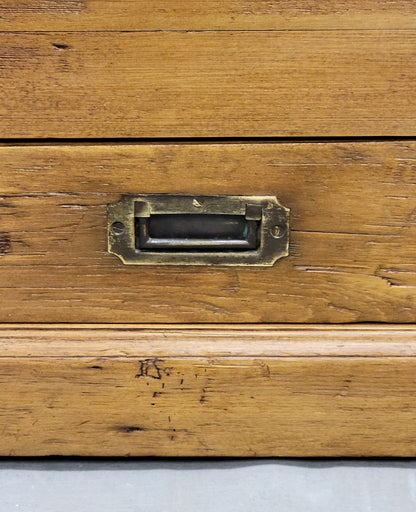 Antique English Pine Blanket Chest With Drawer