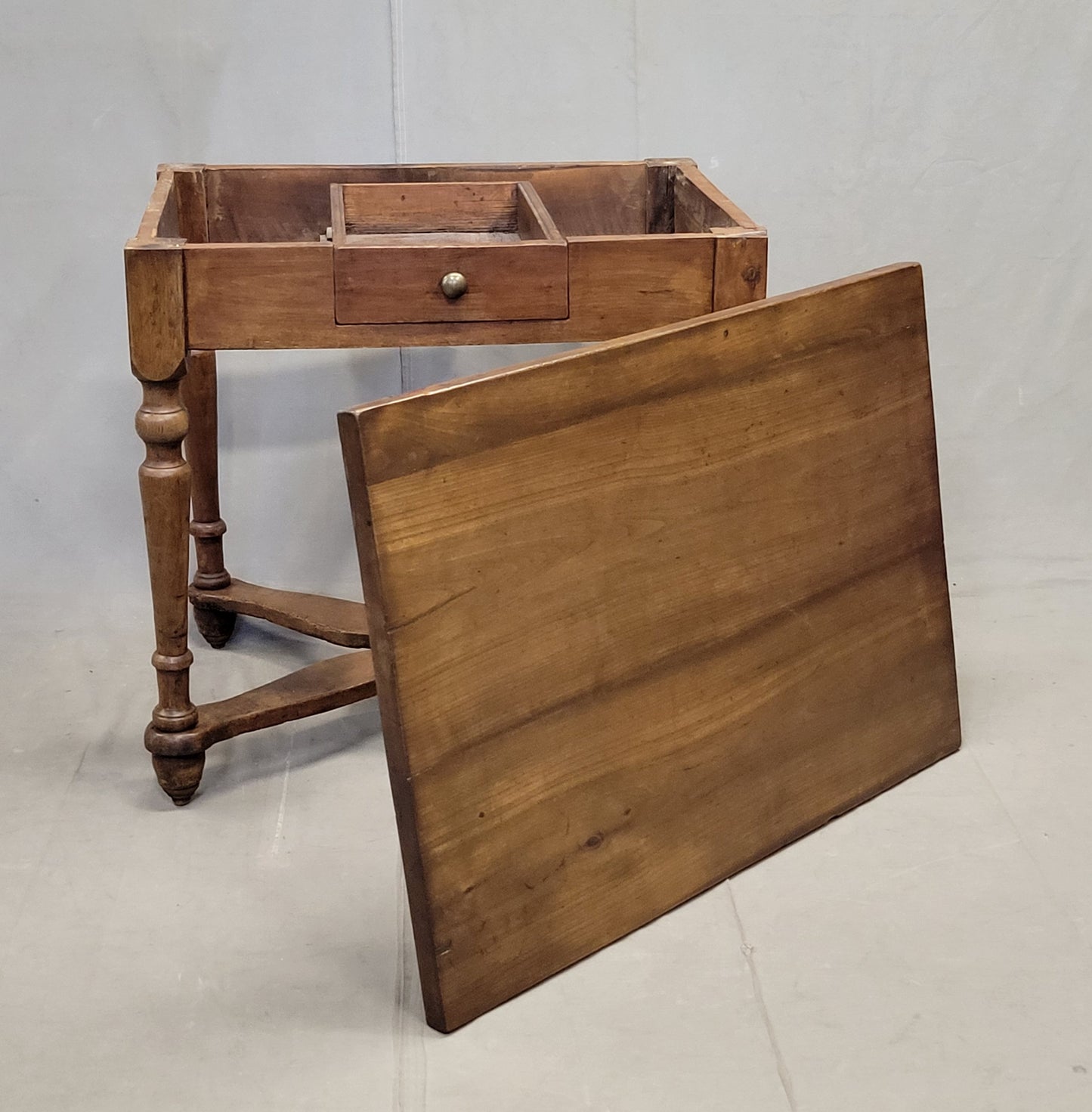 Antique Eastern European Pine and Beechwood Baker's Table Kitchen Island