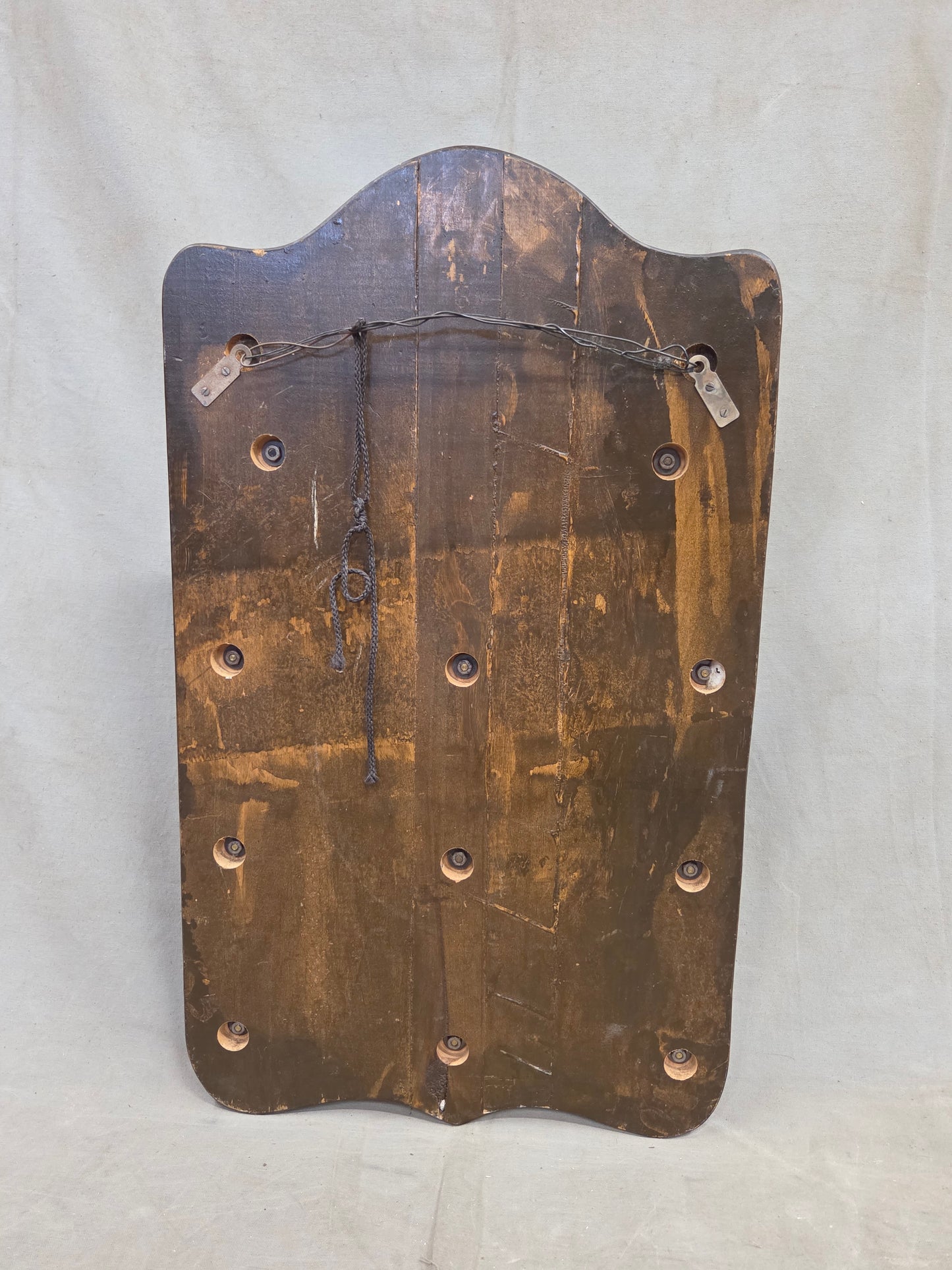 Antique Dutch Wall Mounted Organizational Rack for Newspapers/Magazines