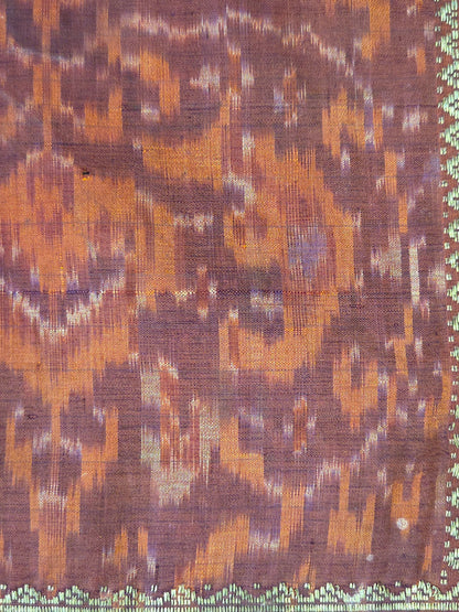 Antique Early 20th century Malaysian Ikat Songket Head Cloth from Sumatra