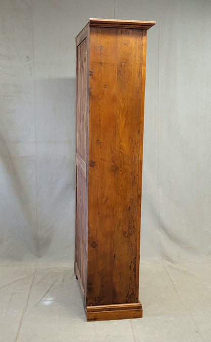 Antique French Rustic Pine and Cherry Wood Cupboard