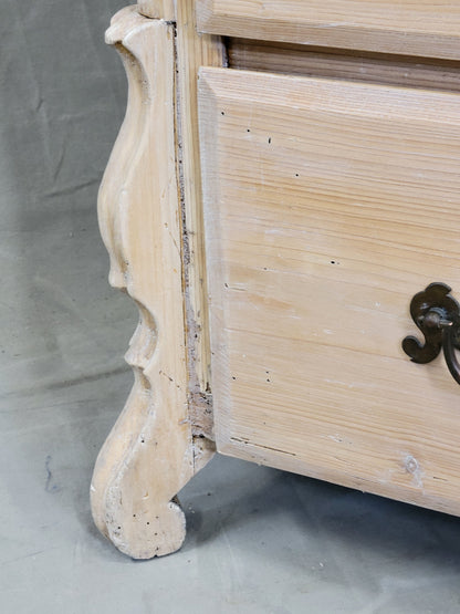 Antique Dutch Whitewashed Pine Dresser Chest of Drawers