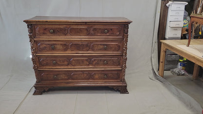 Antique 18th Century Italian (Bergamo, Lombardy) Burl Walnut Chest of Drawers