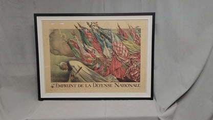 "L'Emprunt De La Defense Nationale" Ww1 Vintage Poster, by Jules Abel Faivre