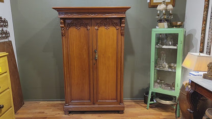 Antique Circa 1900 British Colonial Anglo Indian Teak Linen Press