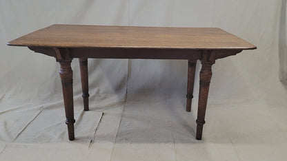 Antique Rustic English Oak Farmhouse Dining Table