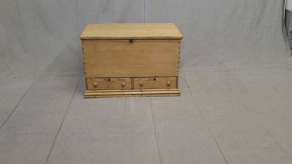 Antique Eastern European Natural Pine Blanket Chest