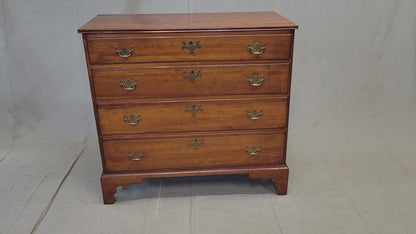 Antique 19th Century American Chippendale Cherry Chest of Drawers
